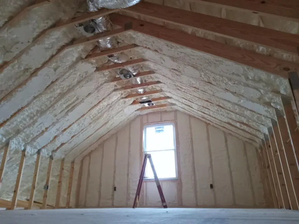 Spray foam roofing application for Crawl Space Insulation project in White